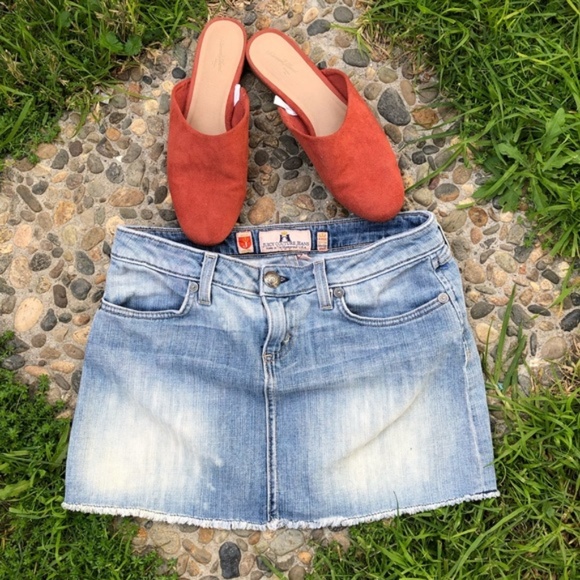 Juicy Couture Dresses & Skirts - SOLD - Juicy Couture Mini Fringed Distressed Jean